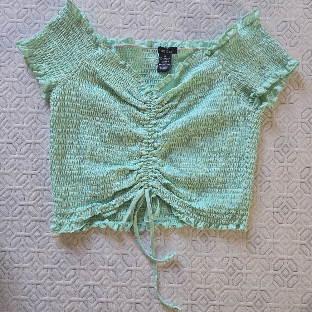 Rue21 Mint Green Crop Top, XL (runs small)